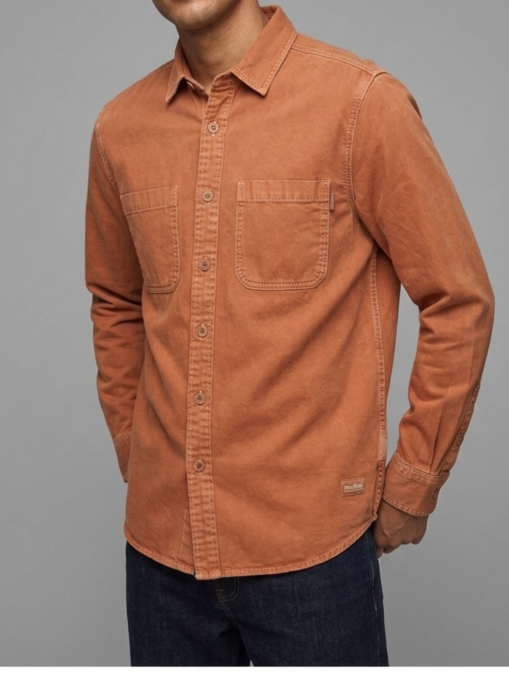 Pull & Bear Streetwear Burnt Orange Button Down